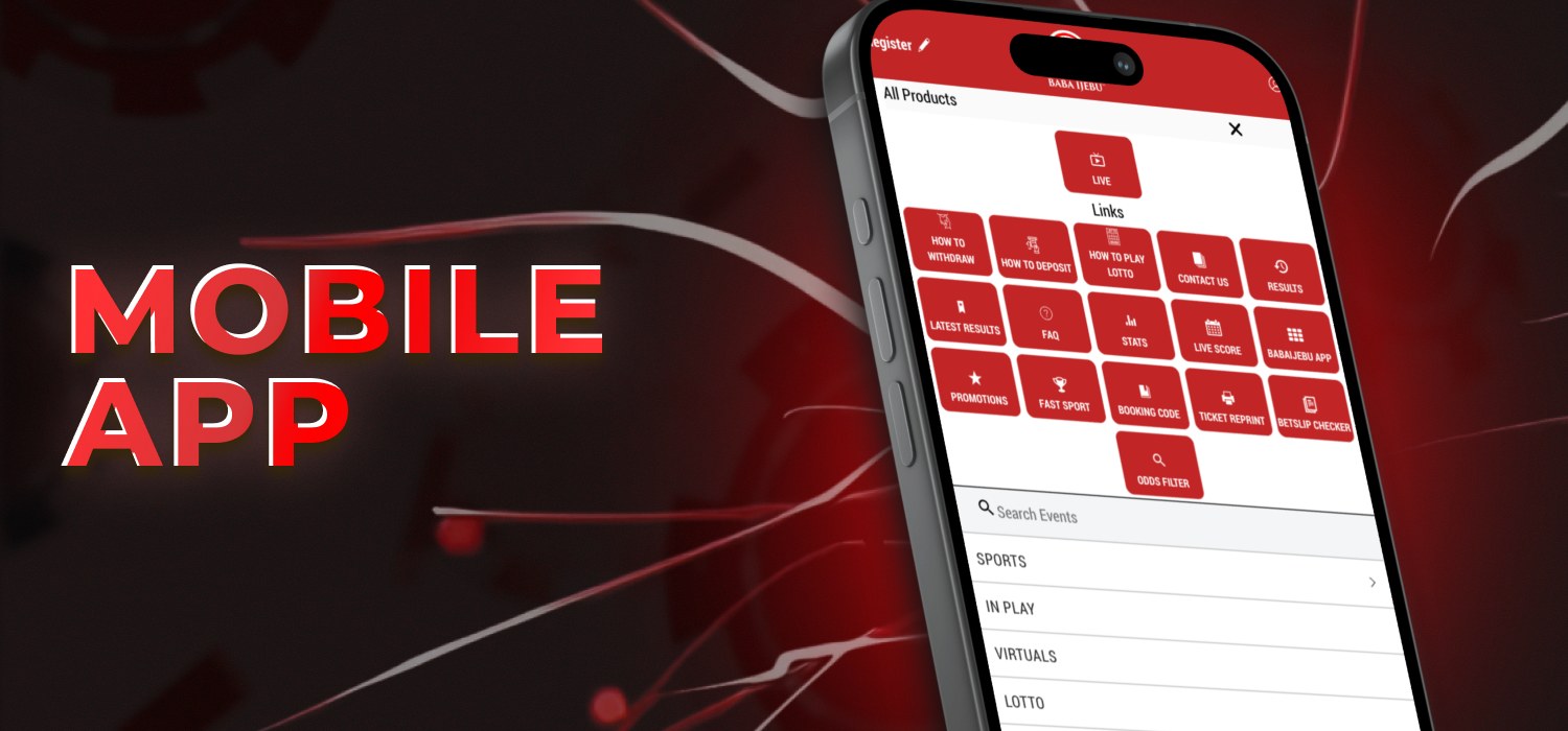 mobile application of online casino