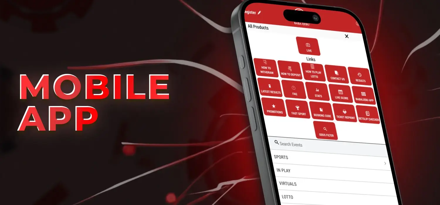 mobile application of online casino